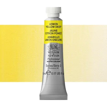 Vodová barva Akvarelová barva Winsor & Newton Professional, 5ml - Lemon Yellow Deep