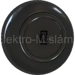 LF0023B vypínač č.7 černá LOFT retro DPM křížový plastový