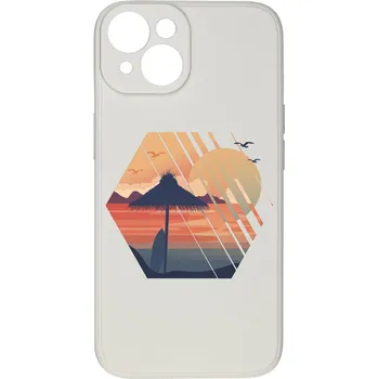 Pouzdro na mobilní telefon Kryt Západ slunce bílý pro iPhone 15
