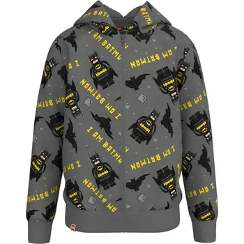 Chlapecká mikina Chlapecká mikina LEGO&reg; kidswear CARDIGAN W. HOOD 140 Tmavě šedá, Žlutá, Černá