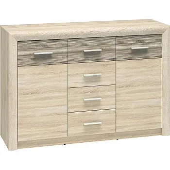 Komoda CALIFORNIA 09 -komoda 2D4S,lamino Dub sonoma/ dub sonoma trufel riflovaný MDF (ML) (Castel09=3BALÍKY) (K150)
