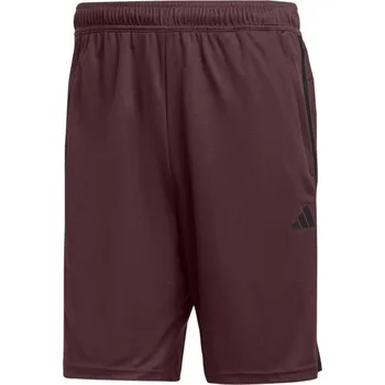 Pánské kraťasy Pánské tréninkové kraťasy adidas TRAIN ESSENTIALS PIQUÉ 3-STRIPES SHORTS M Vínová, Černá