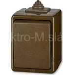3553-01929 H vypínač číslo 1 IP44 hnědá PRAKTIK