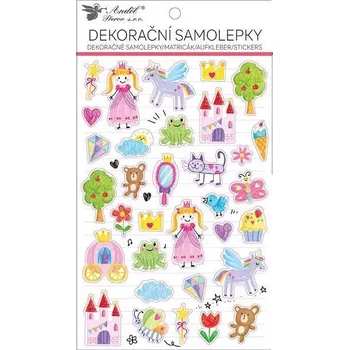 samolepka Dětské samolepky Pohádka s glitry - 33 ks