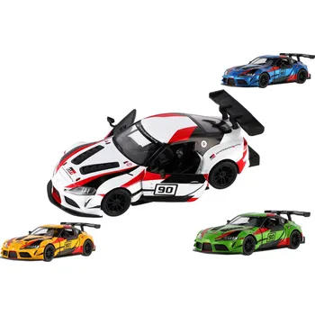 autíčko Teddies Auto Kinsmart Toyota GR Supra Racing kov 13cm 4 barvy na zpětné natažení