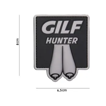 Nášivka Gumová nášivka 101 Inc nápis Gilf Hunter Smaller - šedá