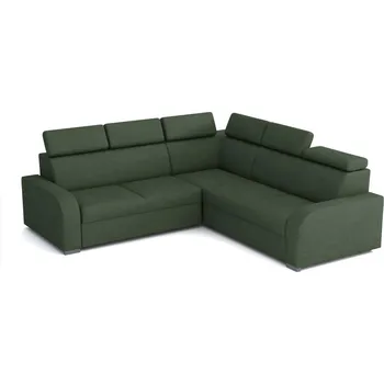 Sedací souprava Falco Rohová sedací souprava Norway UNI 2F-R-2U, rozkládací s úložným prostorem, zelená Crown 12