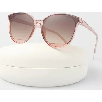 Kulaté dámské sluneční brýle v retro stylu - hnědý