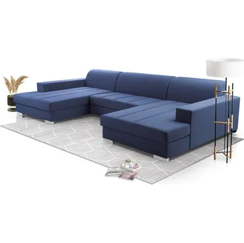 Sedací souprava Falco Rozkládací sedací souprava do U Miriam s úložným prostorem, modrá