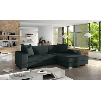 Sedací souprava Falco Rohová sedací souprava Mexicana, rozkládací s úložným prostorem, pravá, černá/Inari 100