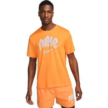 Pánské tričko Pánské tričko Nike DRI-FIT RUN DIVISION MILER L Oranžová, Bílá