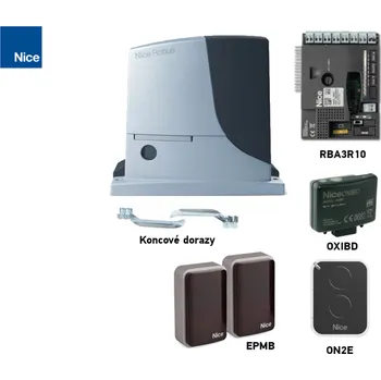 Pohon brány Sada pohonu pro posuvnou bránu do 600kg/8m NICE Robus RB600 (C)