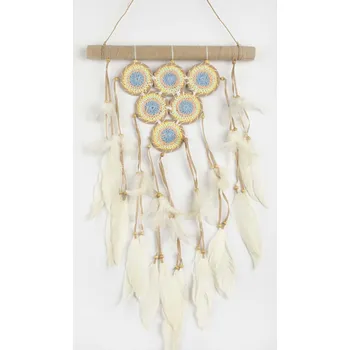 Lapač snů Lapač snů TRIANGLE světle modrý II. / délka 55 cm