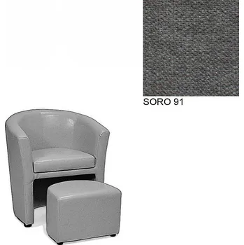 Křeslo Klubové křeslo AVA HOLGER I, s taburetkou, SORO 91