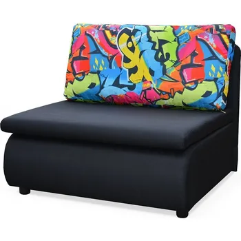 Pohovka KAMIL - pohovka (KUBUŠ) Sawana 14 černá/Grafity 2 (MR) - kolekce "MR" (K250)