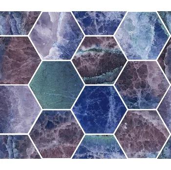 Dlažba Maxi Class Onyx Purple Kry - dlažba mozaika šestihran 30x34,5 fialová lesklá CSAMCOUK34