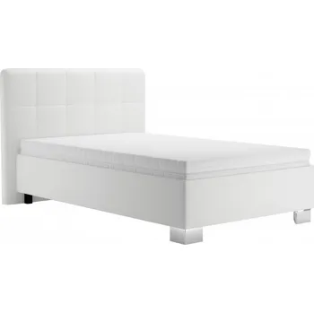 Postel BLANÁŘ Čalouněná postel Kelvin 140x200, s úložným prostorem, bílá
