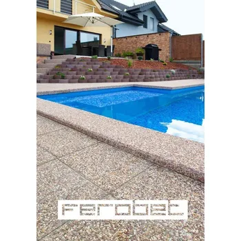 Venkovní dlažba FEROBET Vymývaná dlažba Oblázek 4-8 přírodní 1 hrana 40/40/4cm