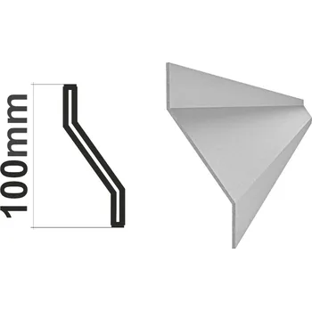 Příslušenství pro plot Pozinkovaná plotová lamela ve tvaru Z, profil L, půdorys L1, délka 2 m