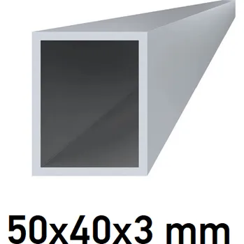 Stavební profil Hliníkový obdélníkový jekl 50x40x3 mm