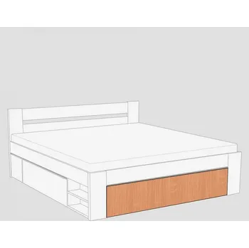 Postel Čelo k posteli REA KIRA 180x200, čílko 2, BUK