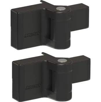 Pohon brány Závěs LOCINOX 180° pro branky do 60 kg, černý, PUMA-9005, 1 pár
