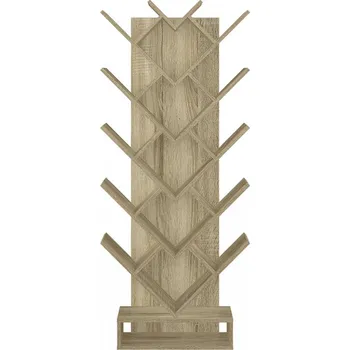 Knihovna Policový regál VEVEY šedohnědá/dub