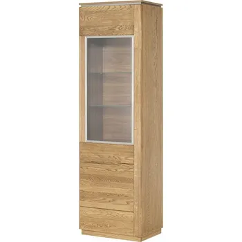 Knihovna MALORCA 11P (MONTENEGRO 11P) - VITRÍNA ÚZKÁ VYSOKÁ, pravá dub rustik- smontovaný nábytek (SZ) (K150-Z)
