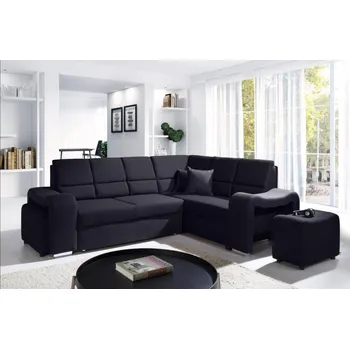 Sedací souprava Falco Rohová sedací souprava Wiki, rozkládací s úložným prostorem, pravá, černá Inari 100