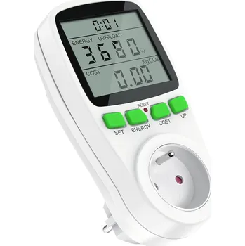 Interlook 230V VA-079-EU | Měřič spotřeby elektrické energie se zástrčkou | Wattmetr, čidlo spotřeby proudu
