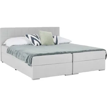 Postel Čalouněná postel FERATA KOMFORT 180x200, s úložným prostorem, světle šedá