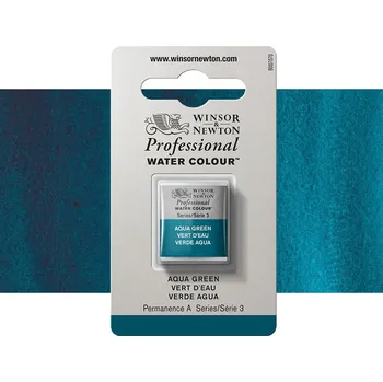 Vodová barva Akvarelová barva Winsor & Newton Professional, půlpánvička - Aqua Green