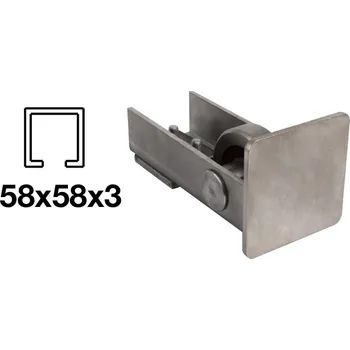 Pohon brány Spodní nájezd - INOX, 58x58