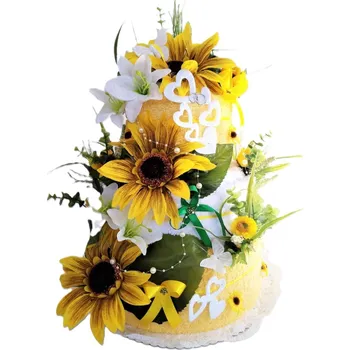 Veratex Textilní dort třípatrový slunečnice 2