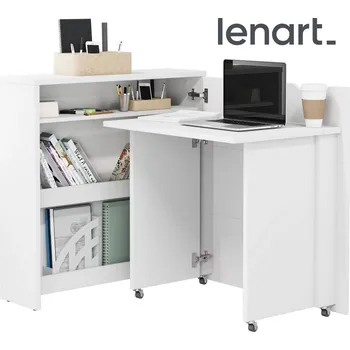 Psací stůl Rozkládací psací stůl REBECCA pravý, bílá