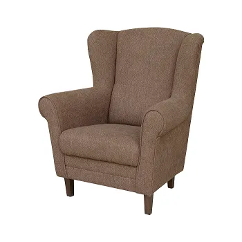 Křeslo KLIPOS (CLIP) - křeslo látka čokoládová SS07/nožky ořech tmavý(dub tm.) kolekce "FN" (K250-S)