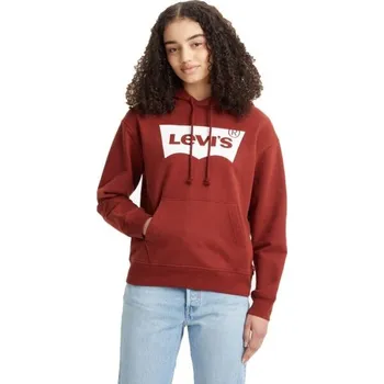 Dámská mikina Dámská mikina Levi's® STANDARD HOODIE XS Červená, Bílá