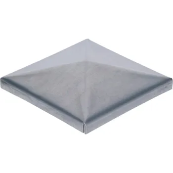 Příslušenství pro plot Plechová stříška, čtvercová ohýbaná, Zn 120x120 (PS-SO-ZN-8)