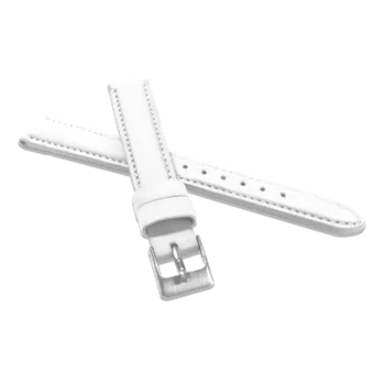 Řemínek na hodinky MINET Bílý prošitý řemínek z luxusní kůže Top Grain - 14 MSBUW14