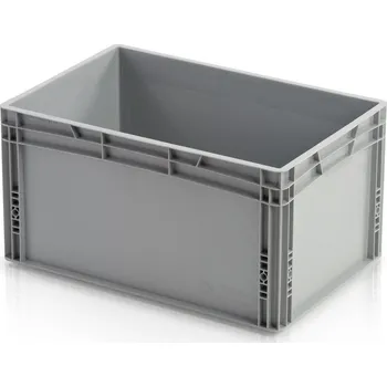 Úložný box B2B Partner Plastová přepravka, uzavřené rukojeti, 600 x 400 x 320 mm