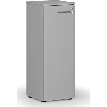 Policová skříň B2B Partner Nízká kancelářská skříň s dveřmi PRIMO GRAY, 400 x 420 x 1087 mm, šedá