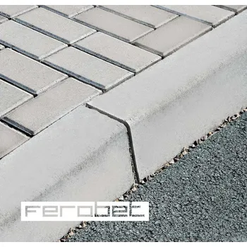 Zahradní obrubník FEROBET Obrubník silniční rohový vnitřní Standard Přírodní 30*30*15*25cm