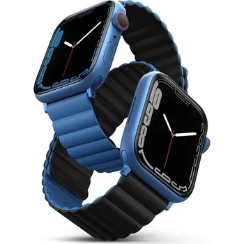 Chytré hodinky UNIQ Revix oboustranný řemínek pro Apple Watch 42/41/40/38mm Caspian (modrý/černý)
