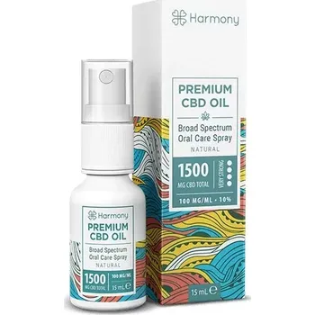 Pleťový krém Harmony CBD olej ve spreji 1500 mg, 15 ml, Natural