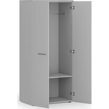 Policová skříň B2B Partner Kancelářská šatní skříň PRIMO GRAY, 1 police, šatní tyč, 800 x 500 x 1781 mm, šedá