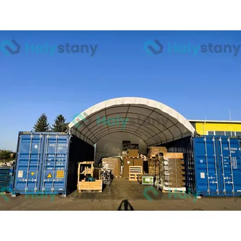 Zahradní stan Přístřešek na kontejnery 6x12m se zadní stěnou