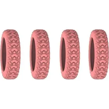 Příslušenství k zavazadlu Ochranný kryt na kolečka kufru, 4 kusy - Růžový