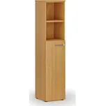 B2B Partner Kombinovaná kancelářská skříň PRIMO WOOD, dveře na 3 patra, 400 x 420 x 1781 mm, buk