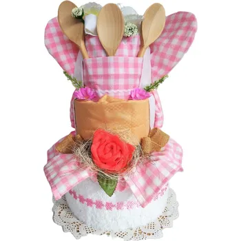 Bytová dekorace Veratex Textilní kuchyňský dort dvoupatrový 47