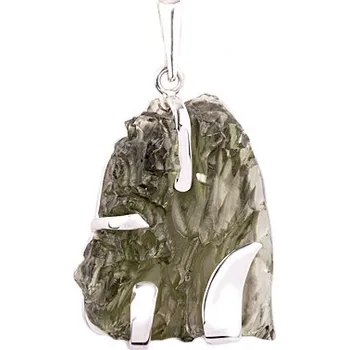 Přívěsek vltavín - stříbrný přívěsek (4-0102V) povrchová úprava: zlacené